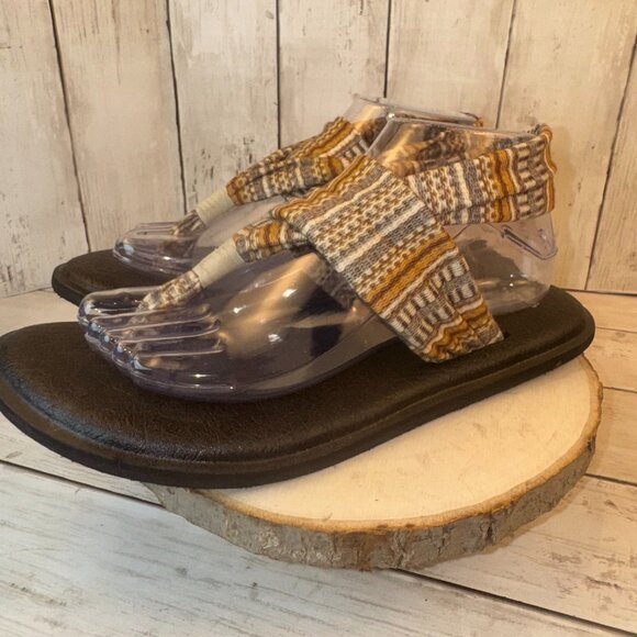 Sanuk Women's Size 9 Yoga Sling 2 Sandals Brown Tan - Picture 3 of 8